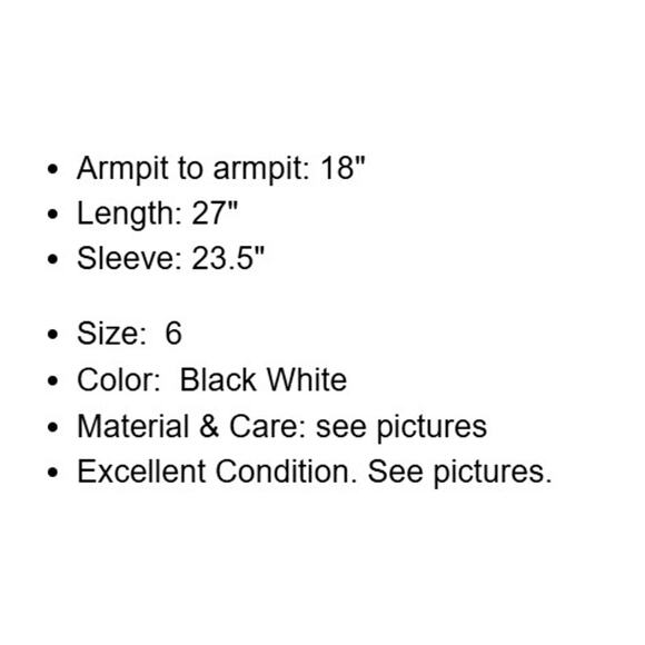 Talbots Jacket Womens 6 Black White Houndstooth Wool Tweed Lined Blazer Vintage - Picture 4 of 14